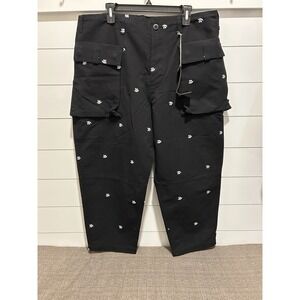 Wasted Collective Women's Organic Recycled Capris Black wLogo & Pockets Plus SzL